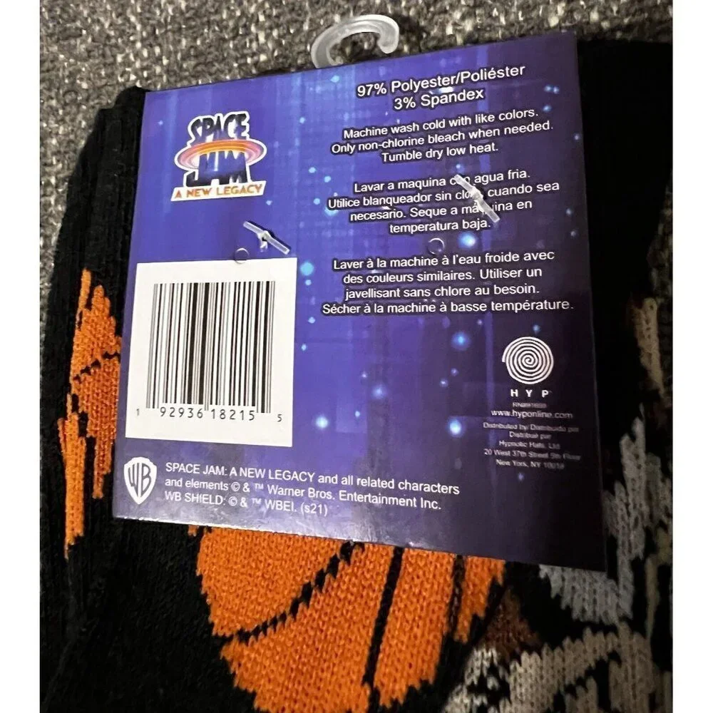 3 pair Of Space Jam A New Legacy Socks Size 6 -12 Each Pair Is Different